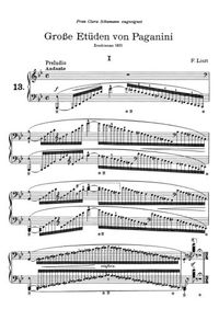 Etudes tirées de Paganini - Franz Liszt